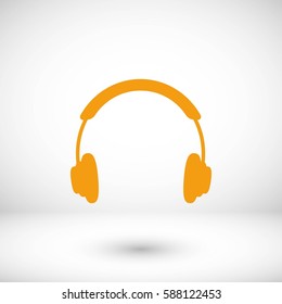 headphone icon vector, flat design best vector icon