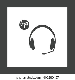 Headphone Icon Vector flat design style