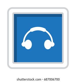 Headphone Icon Vector flat design style