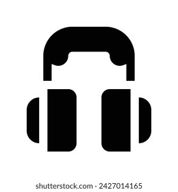 icono de auriculares. icono de glifo vectorial para su sitio web, móvil, presentación y diseño de logotipo.