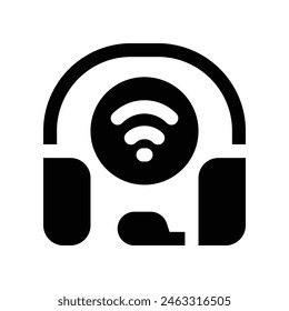 headphone icon. vector glyph icon for your website, mobile, presentation, and logo design.