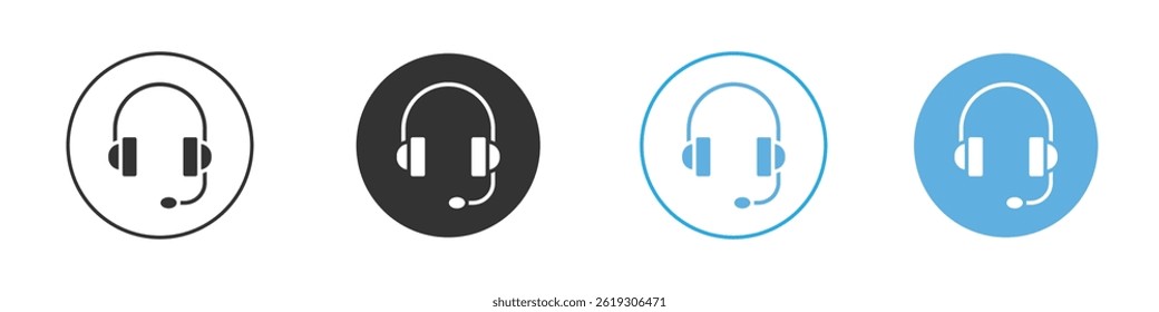 Headphone icon Vector Graphic set