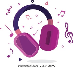 Headphone icon vector graphics illustration