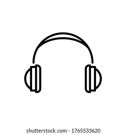 Headphone icon vector,  Headset symbol icon flat design