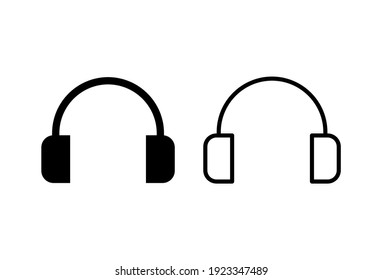 Headphone icon vector. Headset icon symbols