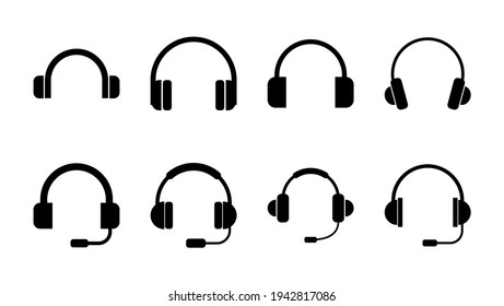 Headphone icon vector. Headset icon symbols