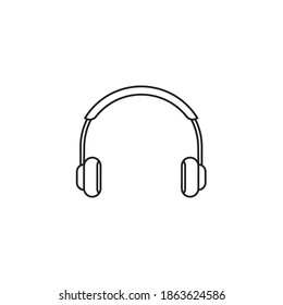 Headphone icon vector, headtset symbols template