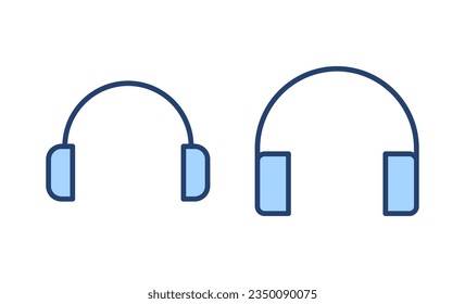 Vector de iconos de auriculares. Signo y símbolo del Headvector