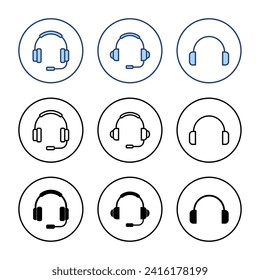 Headphone icon vector. Headvector sign and symbol