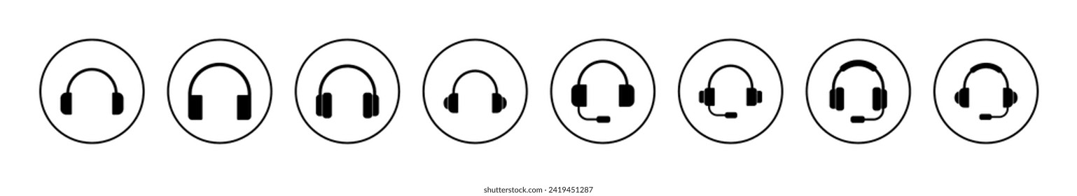 Headphone icon vector. Headvector sign and symbol