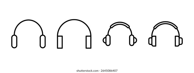 Vector de icono de auriculares. Signo y símbolo de Headvector