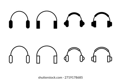 Vector de icono de auriculares. Signo y símbolo de Headvector