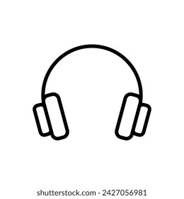 Vector de icono de auriculares. Símbolos de icono de encabezado