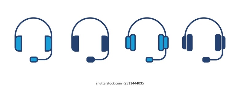 Vector de icono de auriculares. Símbolos de icono de Headvector