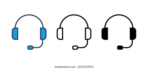 Vector de icono de auriculares. Símbolos de icono de Headvector