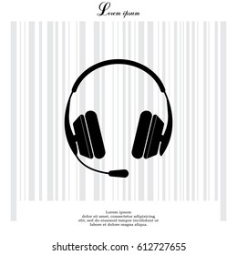 headphone icon. vector illustration