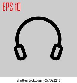 Headphone icon - vector illustration