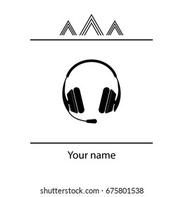 headphone icon. vector illustration