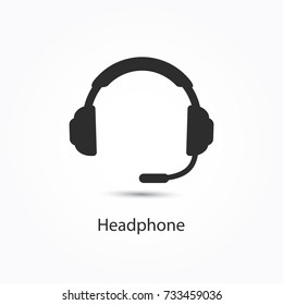Headphone icon vector illustration.