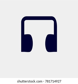 headphone icon, Vector illustration.
