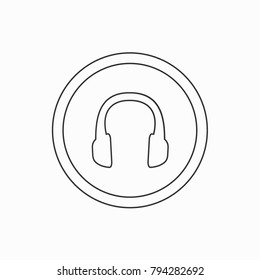 headphone icon, vector illustration