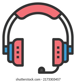 ilustración de vector de icono de auriculares, empresa