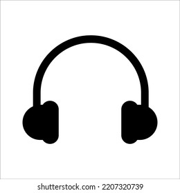 Diseño de iluminación de vectores de iconos de auriculares