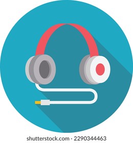 Headphone icon vector illustration design flat