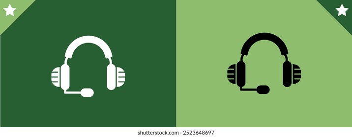 Headphone icon vector illustration, Earphone icon Isolated on color background, headset symbol, clipart head phone vector