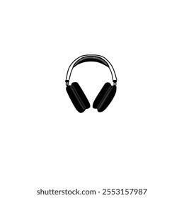 Headphone icon vector illustration, earphone icon isolated on white background, headset symbol, headphone vector clipart