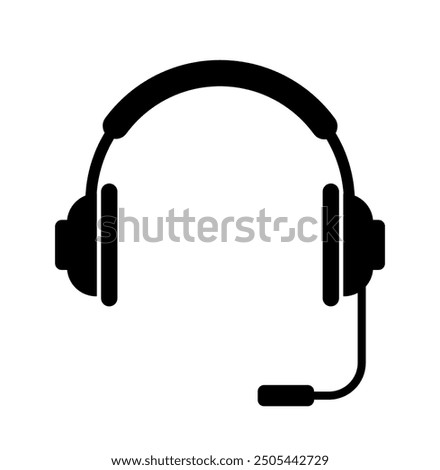 Headphone icon vector illustration, Earphone icon Isolated on white background, headset symbol, clipart head phone vector