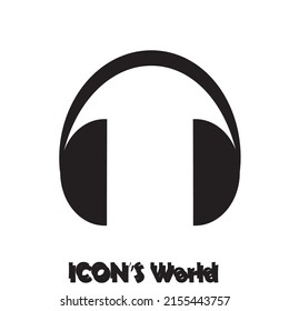 Icono de auriculares. Ilustración vectorial eps10.