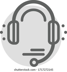 headphone icon vector illustration flat