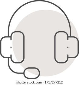 Kopfhörersymbol-Vektorillustration