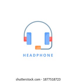 headphone icon vector illustration. headphone icon flat design.