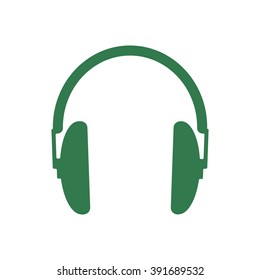  Headphone icon, vector illustration. Flat design style