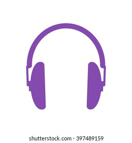  Headphone  icon, vector illustration. Flat design style