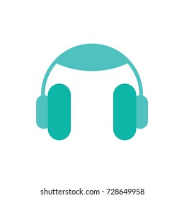 Headphone icon vector illustration flat design