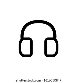 Headphone icon vector illustration logo template for many purpose. Isolated on white background