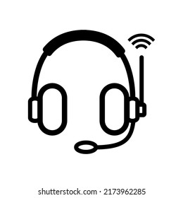 plantilla de logotipo de ilustración vectorial de icono de auriculares para muchos fines. Aislado sobre fondo blanco.