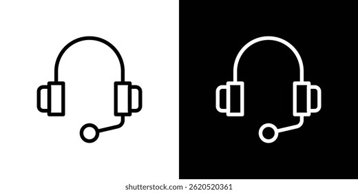 Ícone de fone de ouvido vetor, modelo de logotipo de ilustração em estilo moderno