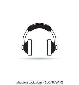 headphone icon vector illustration on white
