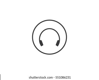 Headphone icon vector illustration on white background