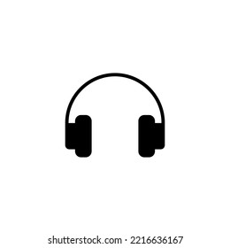 Ilustración vectorial de iconos de auriculares. Signo y símbolo de auriculares
