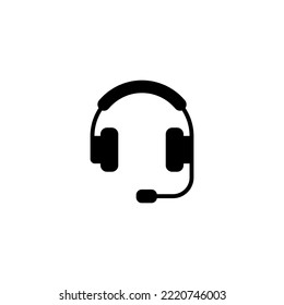 Ilustración vectorial de iconos de auriculares. Signo y símbolo de auriculares