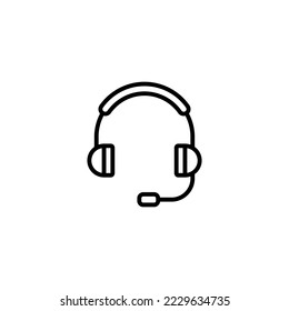Ilustración vectorial de iconos de auriculares. Signo y símbolo de auriculares