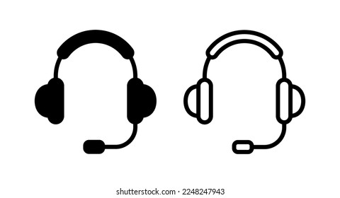Headphone icon vector illustration. Headphone sign and symbol