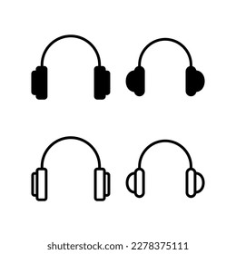 Kopfhörersymbol, Vektorgrafik. Kopfhörerzeichen und -symbol