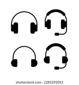 Headphone icon vector illustration. Headphone sign and symbol