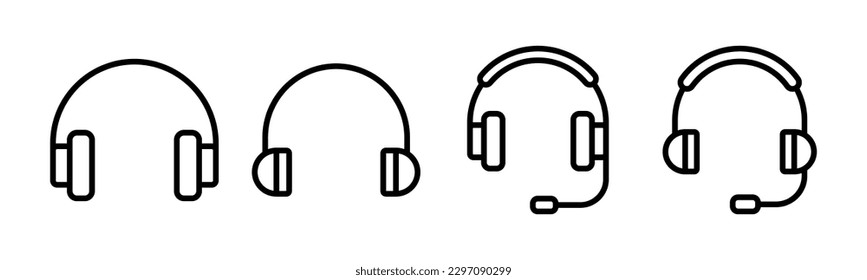 Headphone icon vector illustration. Headphone sign and symbol